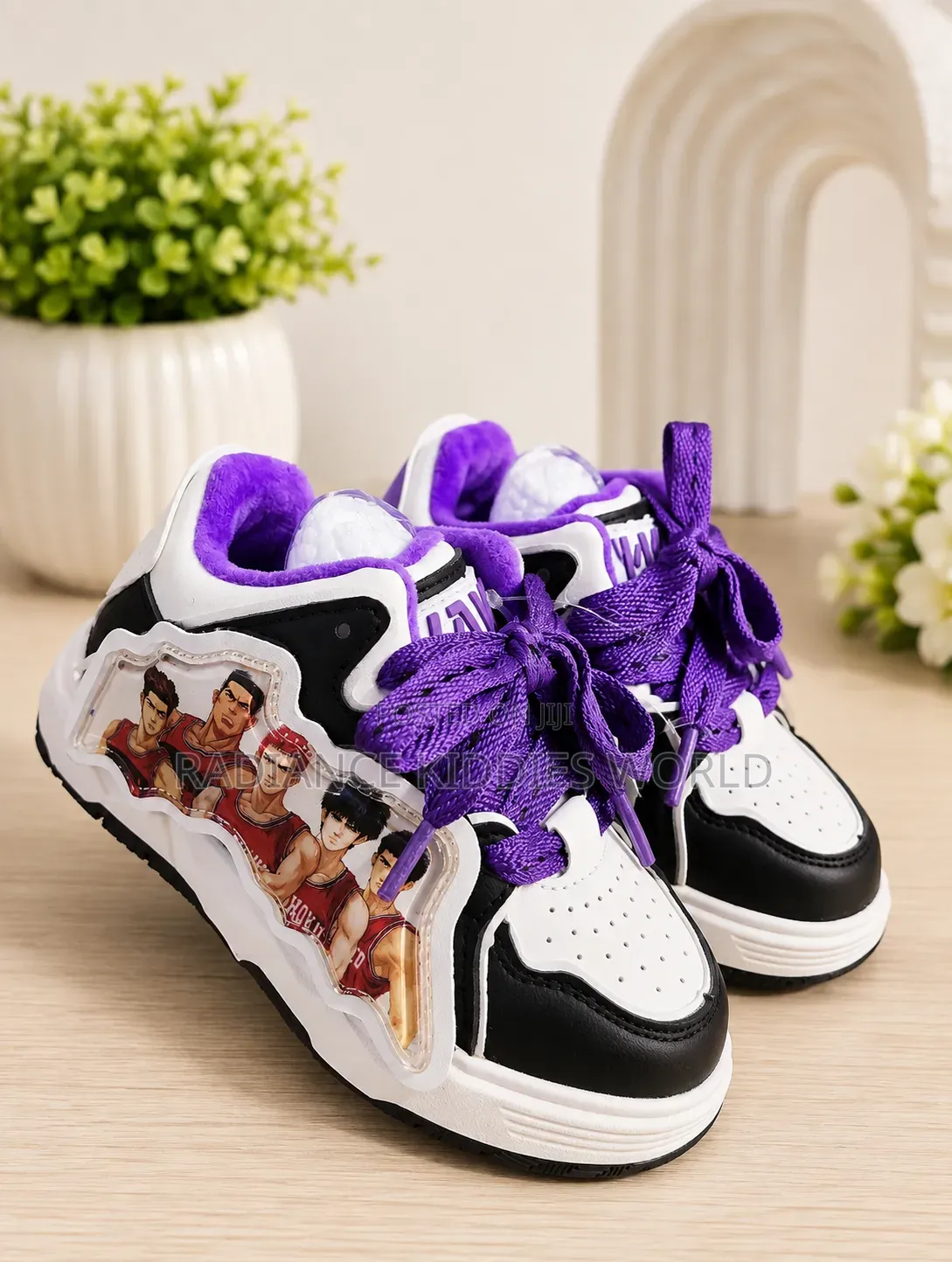 Unisex Canvas Shoe (Purple/Black/White)