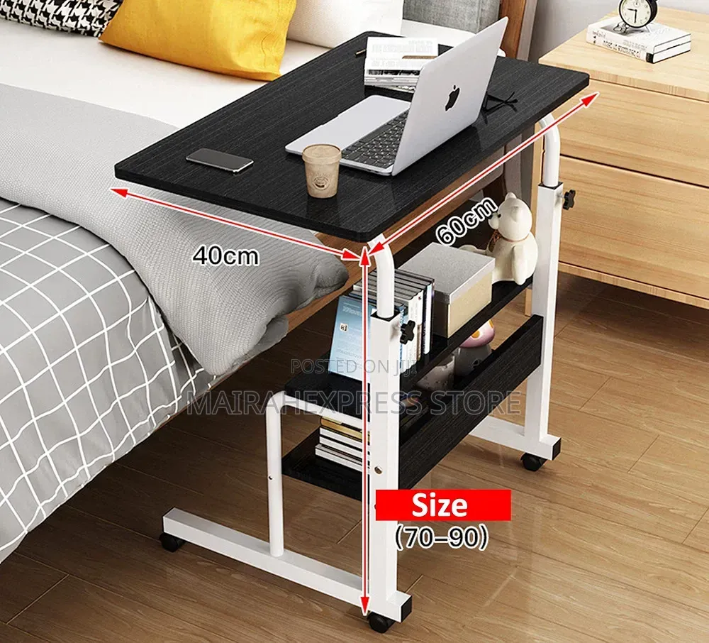 60x40cm Adjustable Movable Laptop Table and Bedside Table
