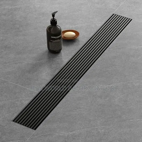60cm Line Floor Drain Black
