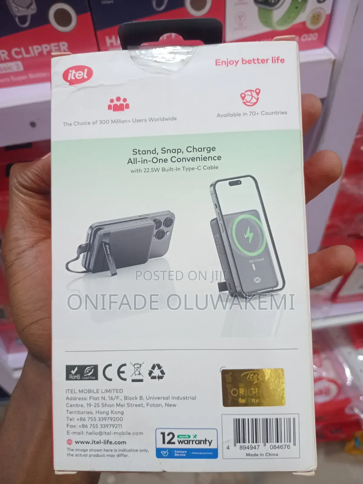 10,000mAh Magnetic Power Bank Itel A1820