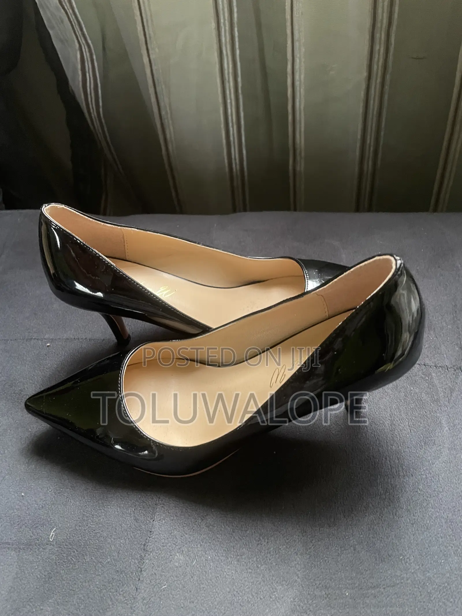 Wetlooks Black Leather Lutalica W Shoe