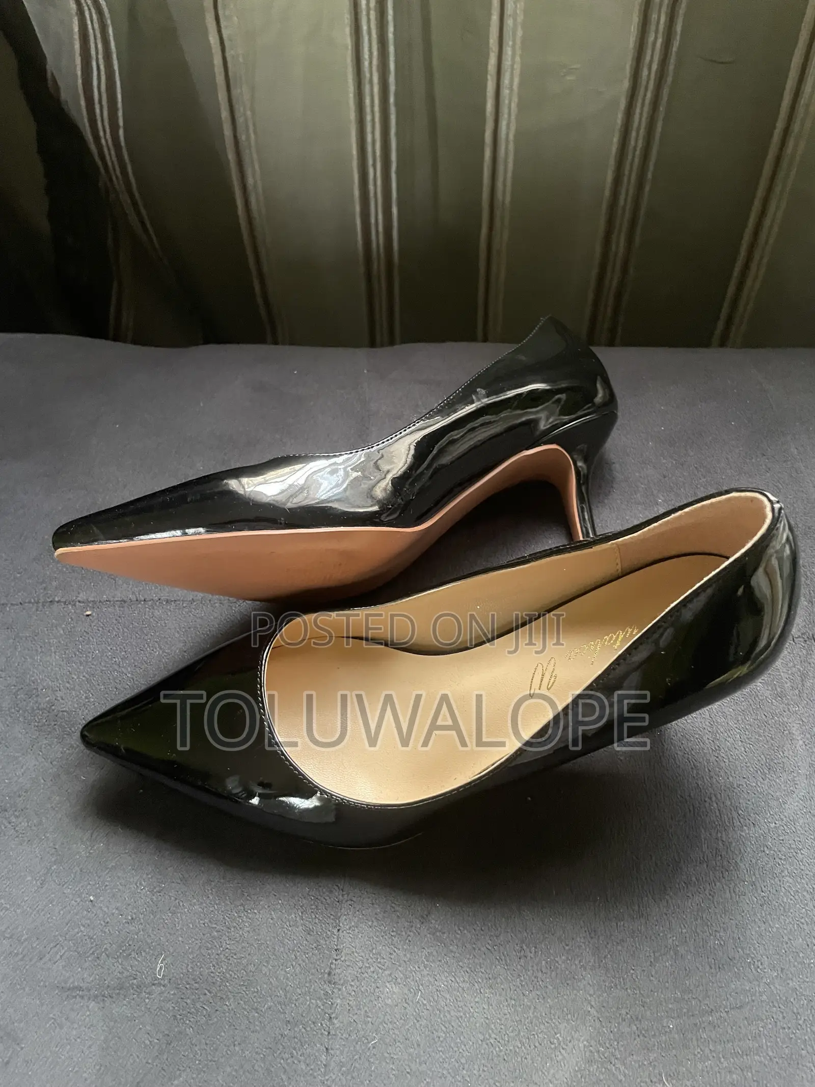 Wetlooks Black Leather Lutalica W Shoe