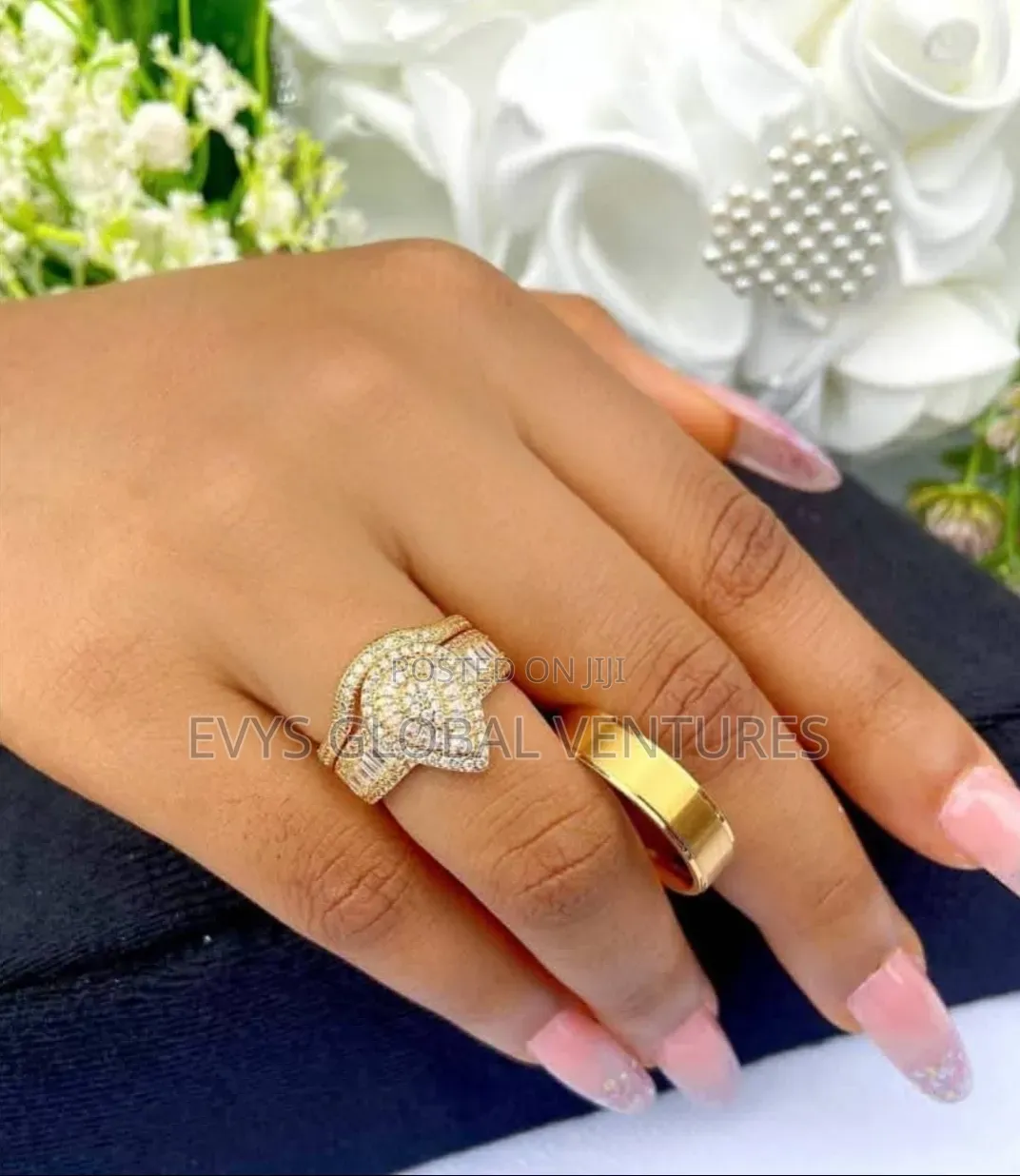 Xupin Cut Wedding Rings - 3pcs