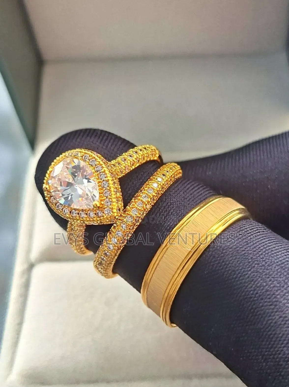 Cubic Zirconia Cut Wedding Rings