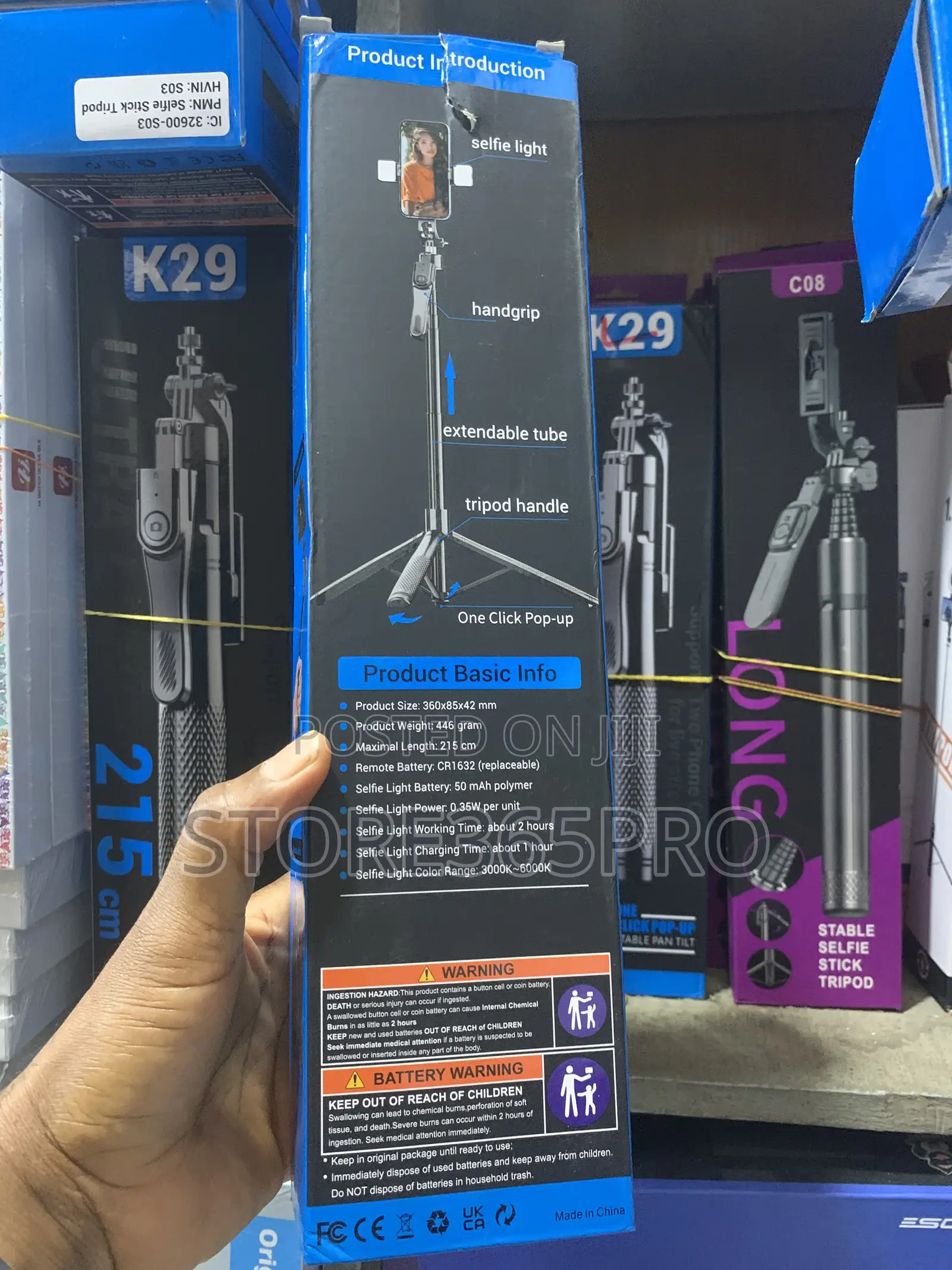 7 Foot Content Creation Tripod Stand Selfie Stick With Remote Control
