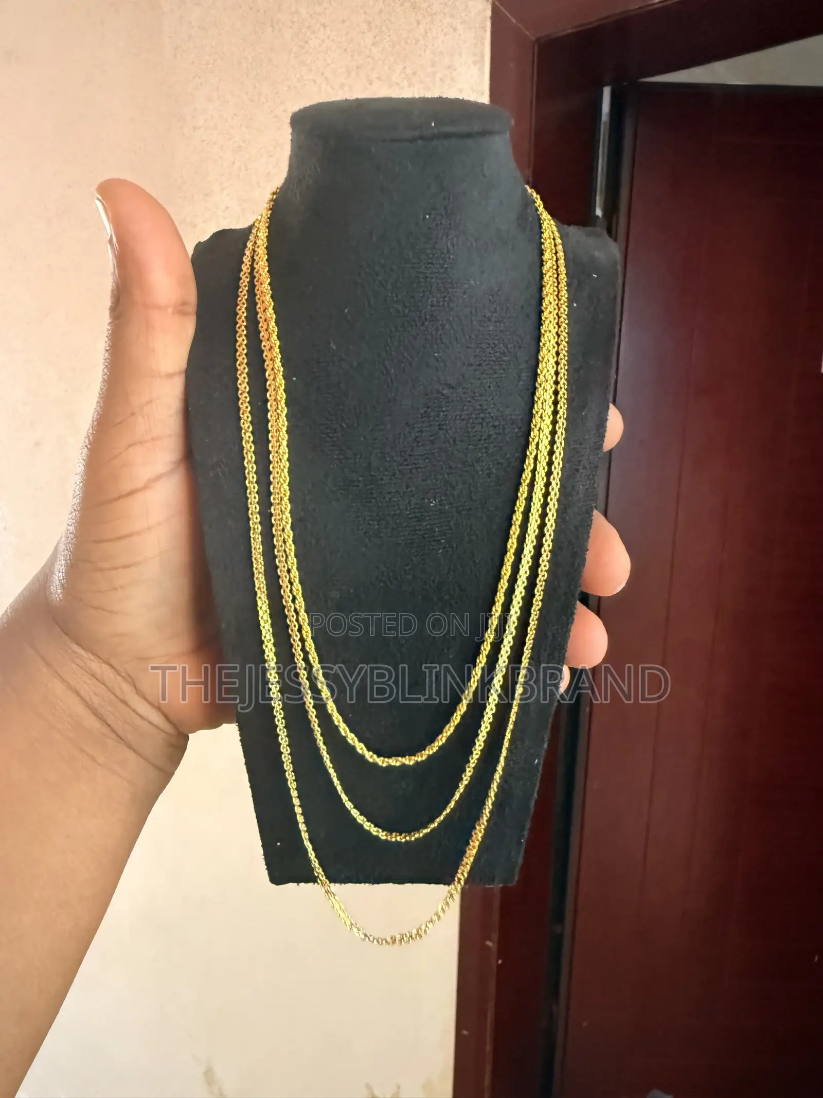 Gold Replica 3 in 1 Layered Necklace