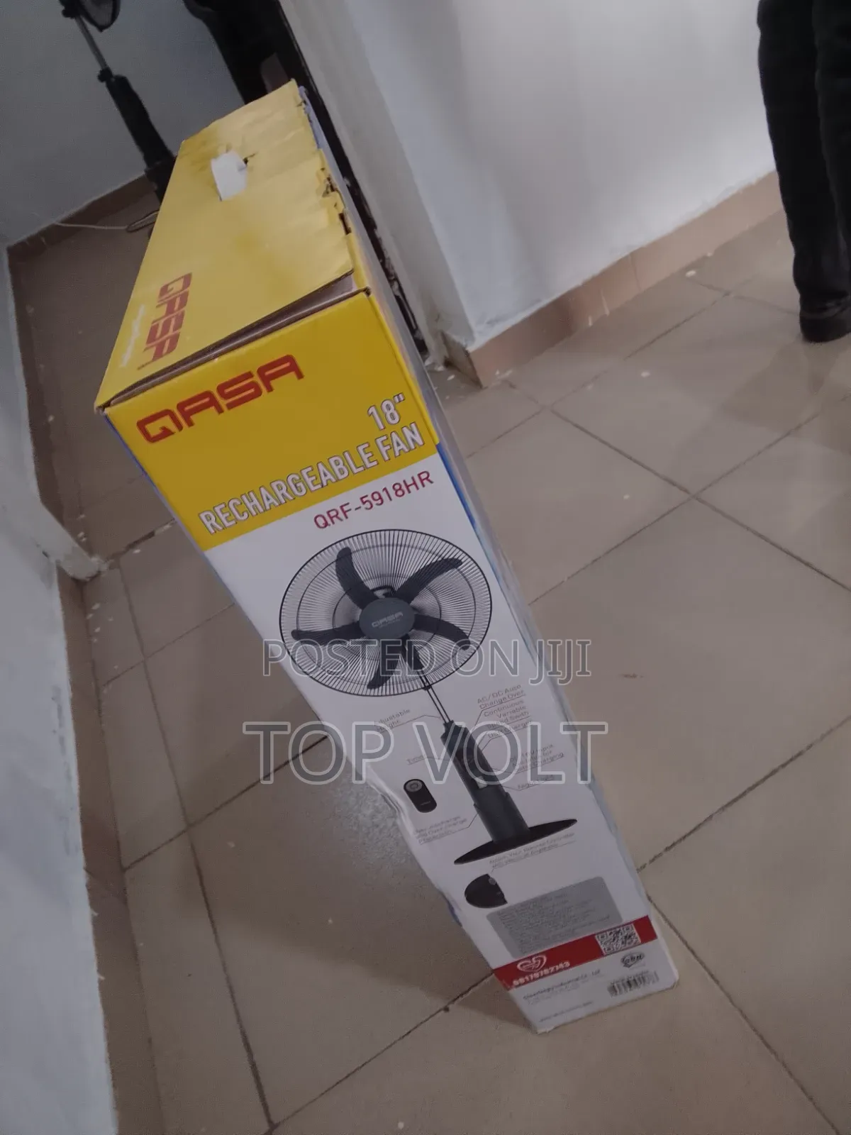 Qasa 18 Inch Rechargeable Fan for Home