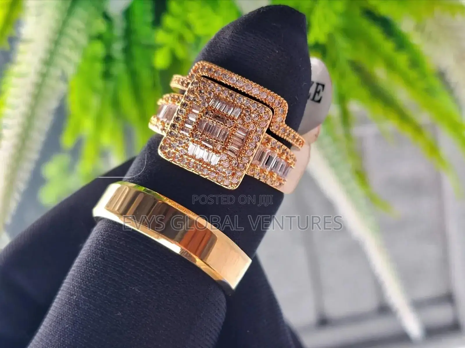 Cubic Zirconia Super Cut Wedding Rings