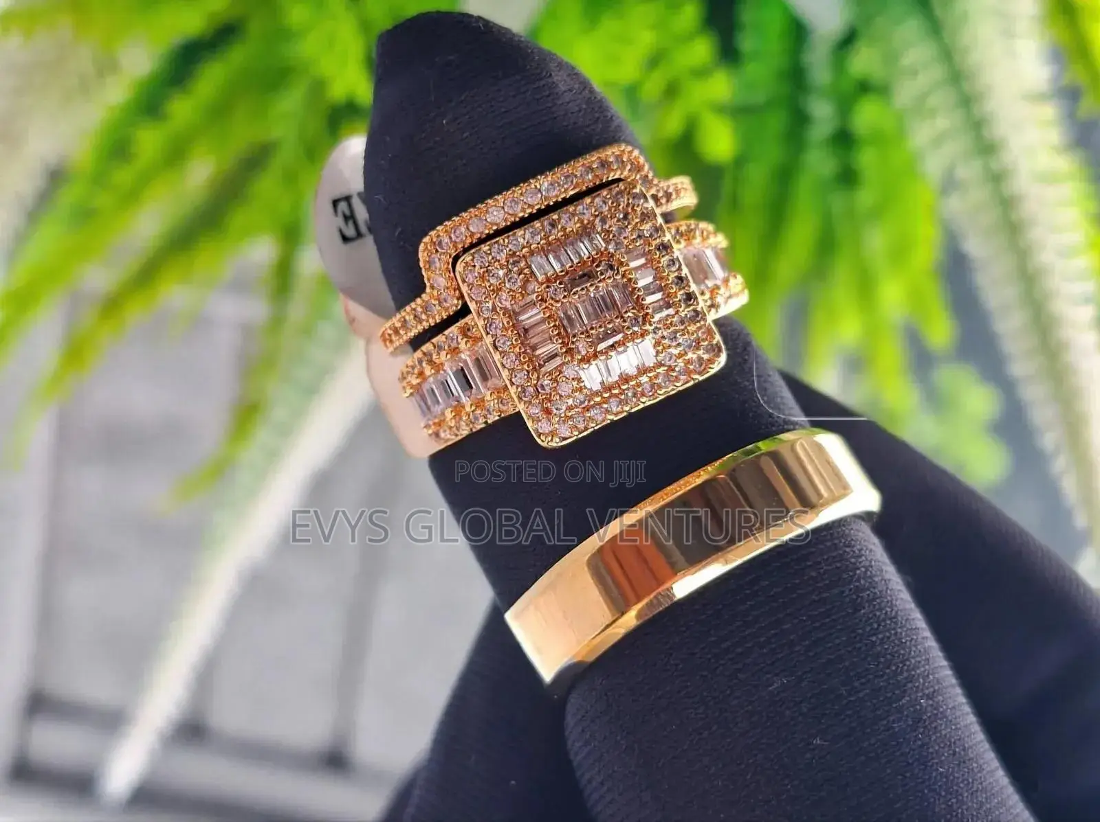 Cubic Zirconia Super Cut Wedding Rings