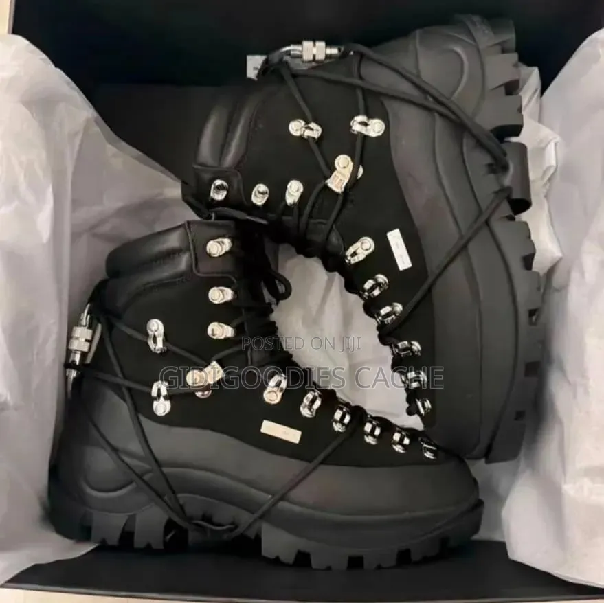 All Black Heliot Emil Utility Combat Boots Size 40-46