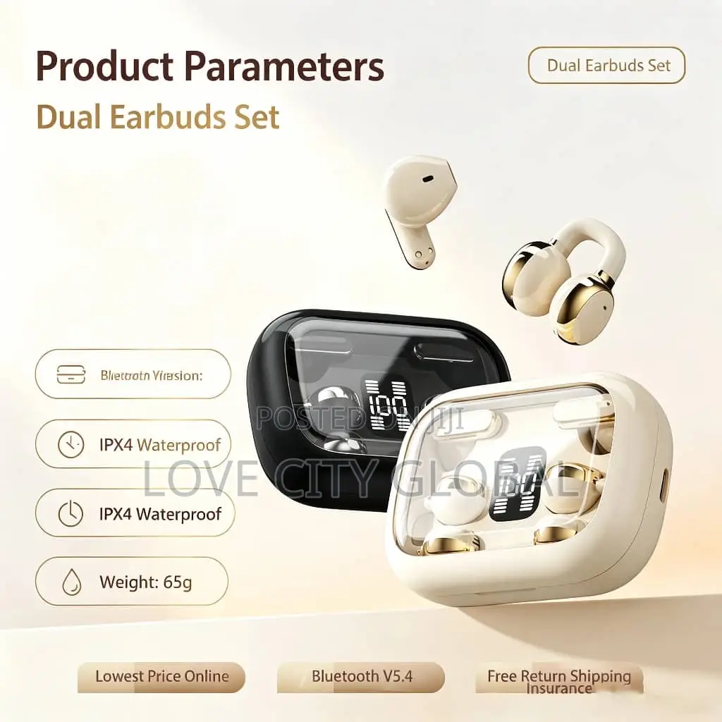 CYXG Q10 Earphone TWS Bluetooth 5.3 2in1 Earbuds Wit LED Touch Cont