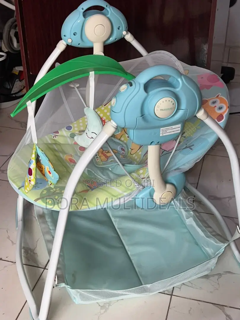 Disney Winnie the Pooh Baby Swing! With Mosquito Net Storage Basket