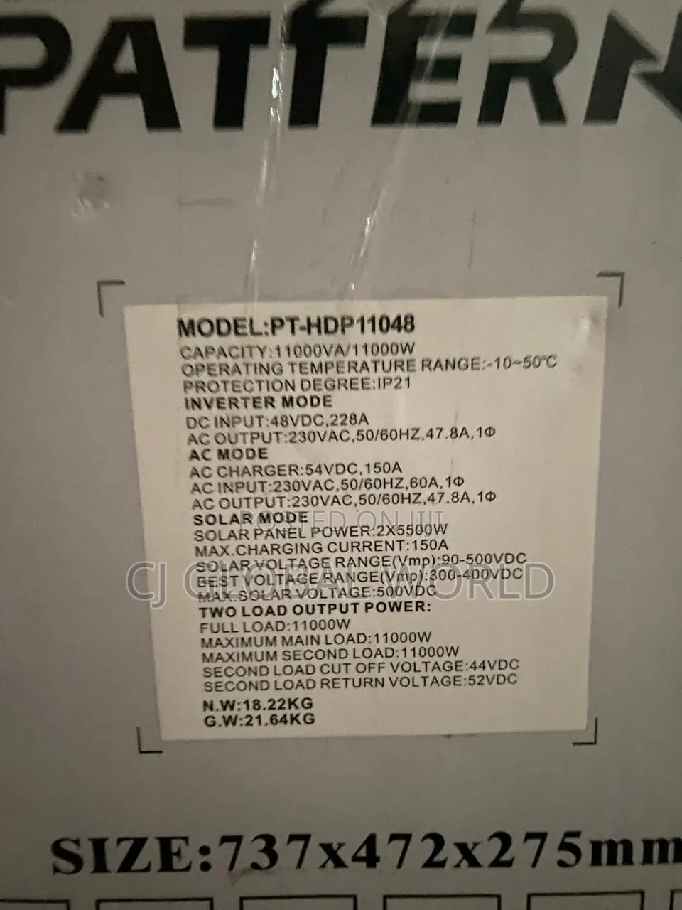 11Kva 48V Inverter Pattern