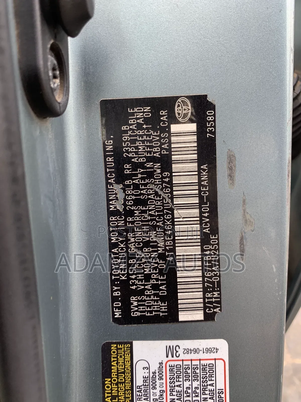Toyota Camry 2008 Gray