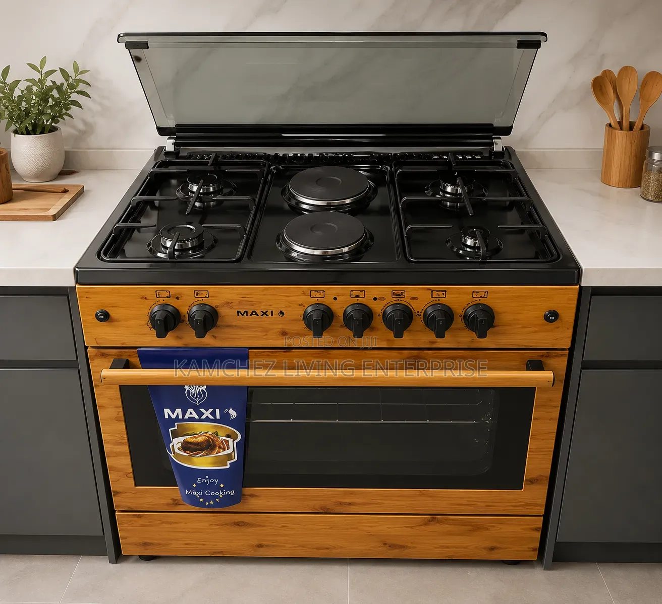 6 Burner Mazi Standing Gas Cooker With Oven