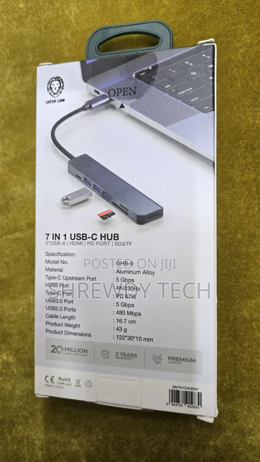 Green Lion 7in1 Dongle for Mac and Windows PC