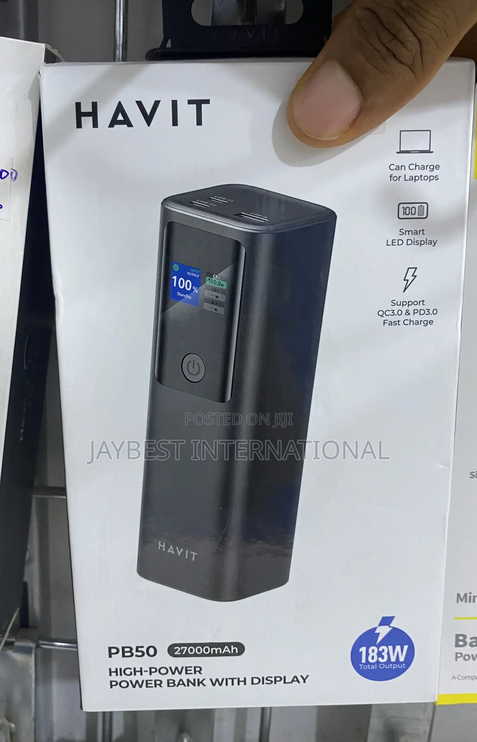 9% OFF HAVIT PB50 27000mAh Power Bank 140W PD Fast Charging