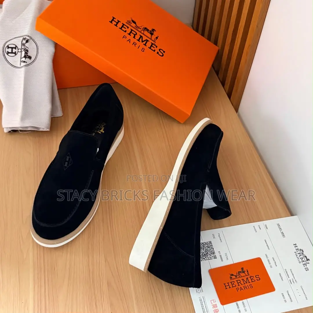 Hermes Izmir Suede Loafers “Grey”*