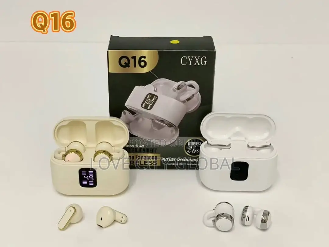 CYXG Q16 Earphone TWS Bluetooth 5.3 2in1 Earbuds Wit LED Touch Control