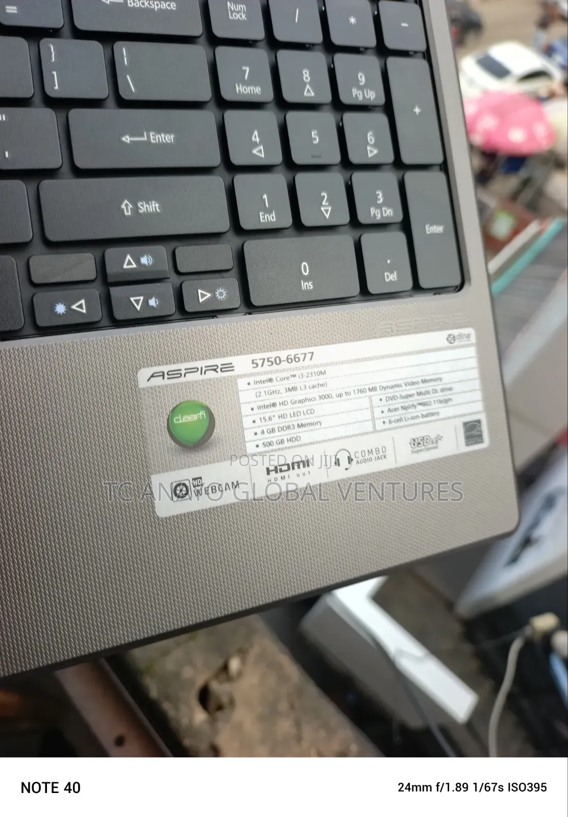 Laptop Acer Aspire 5750 4GB Intel Core i3 HDD 500GB