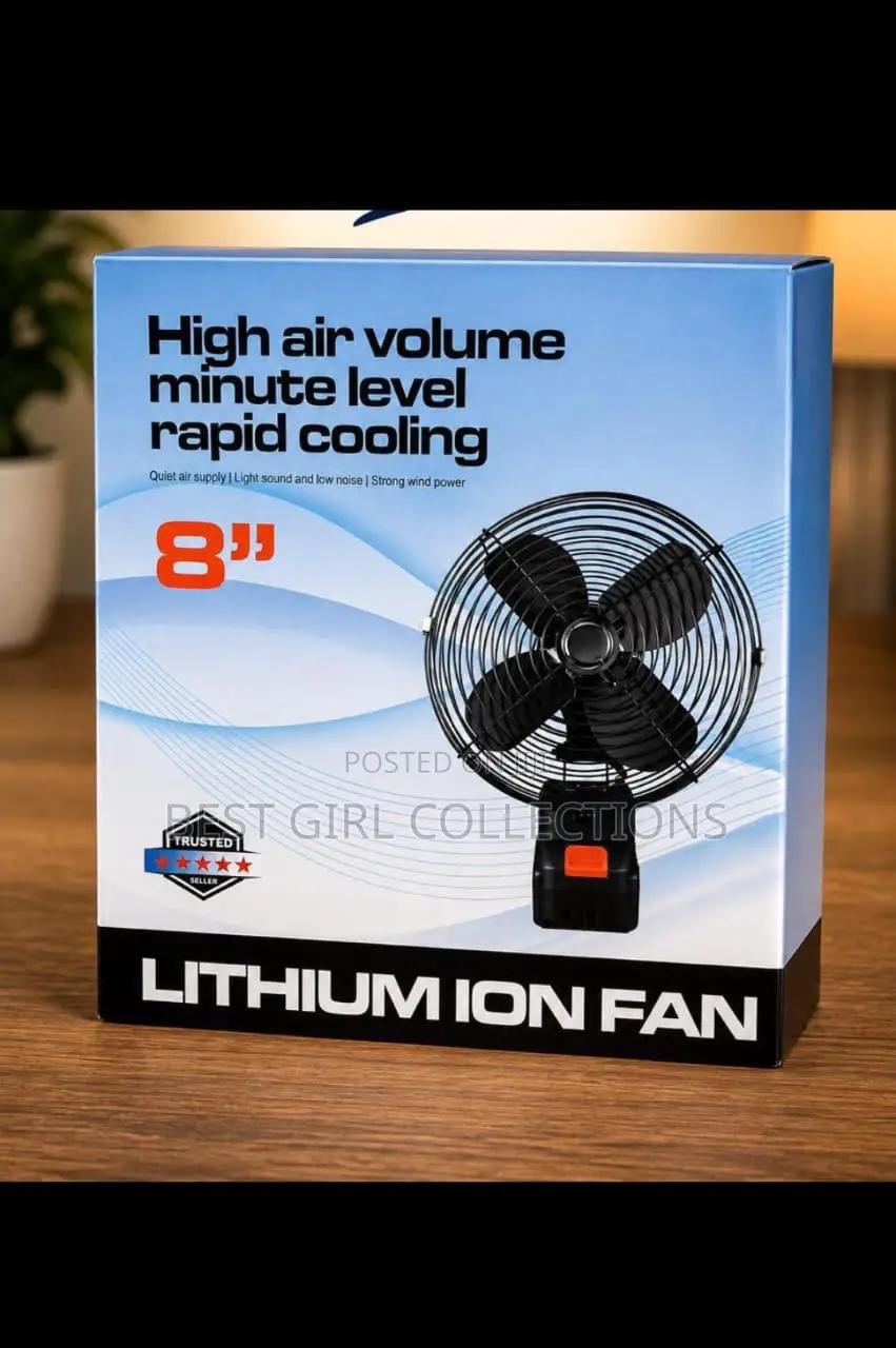 Rotating Fan With 2 Lithium Batteries