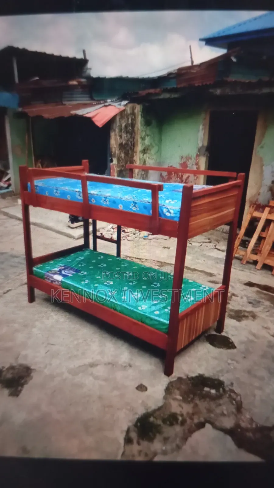 3ft by 6ft Local Wooden Bunk Bed