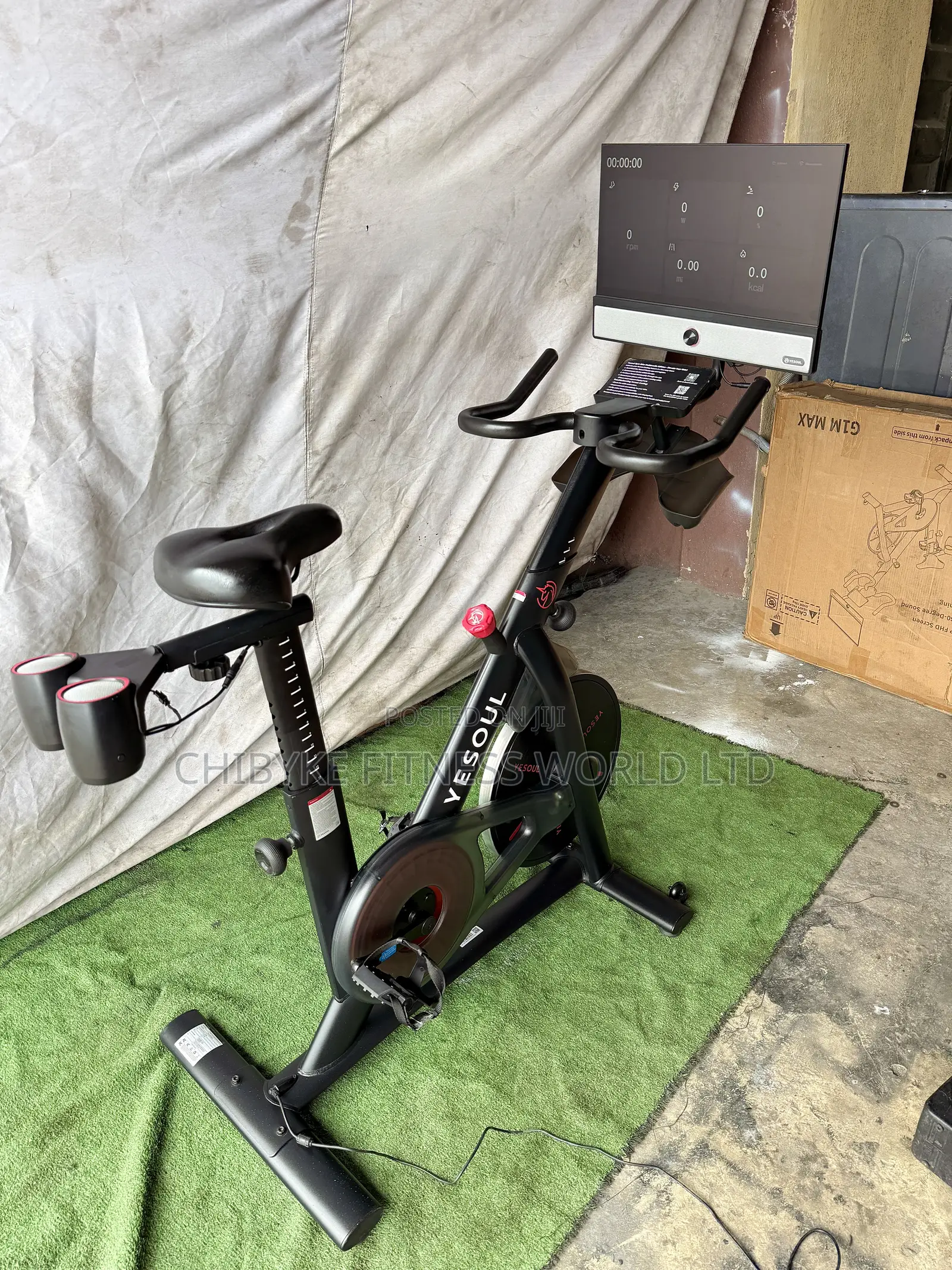 Spinning Bike With TV and Bluetooth Speakers