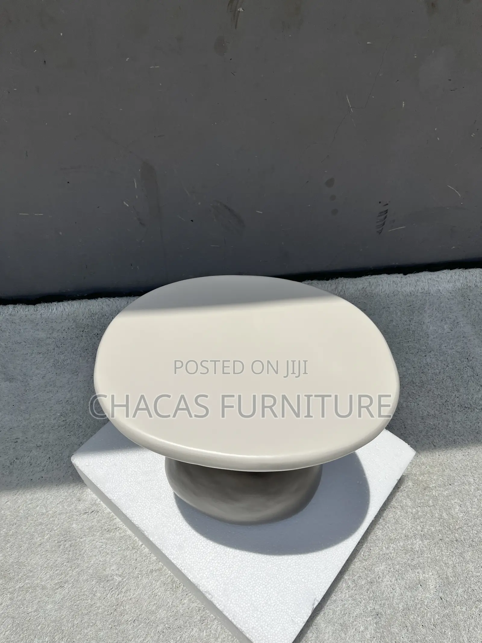 Ancient Modern Pebble Side Stool - Designer Sculptural End Table.