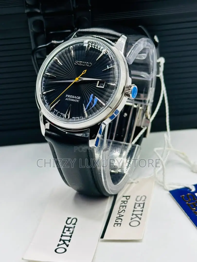 Seiko Quality Luxury Men Genuine Leather Wristwatch