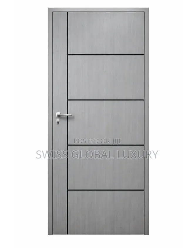 High Quality 3ft/7ft HDF Gray Wooden Interior Door.