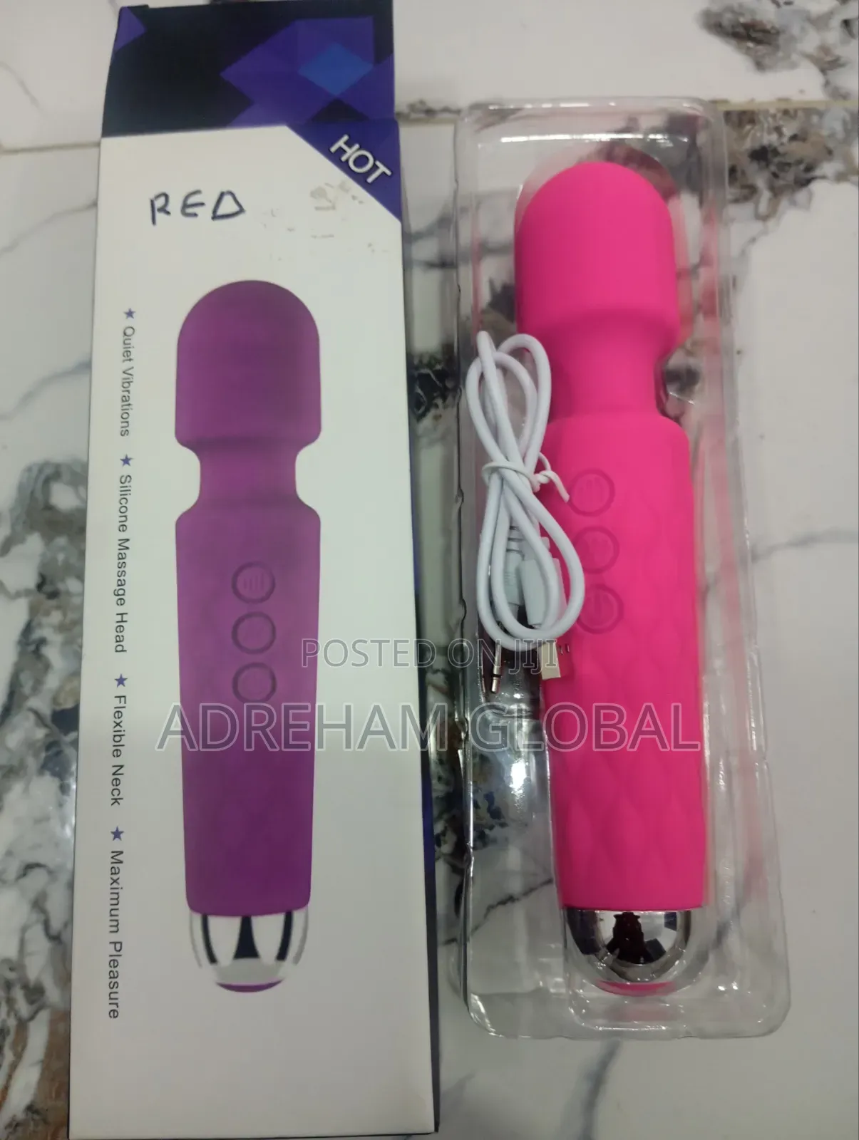 Vibrating Magic Wand Pink and Purple Colour Available)