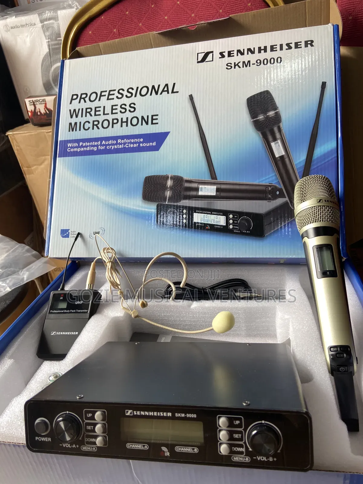 Sennheiser Neck Overhead and One Wireless Microphone That's Means 3in1