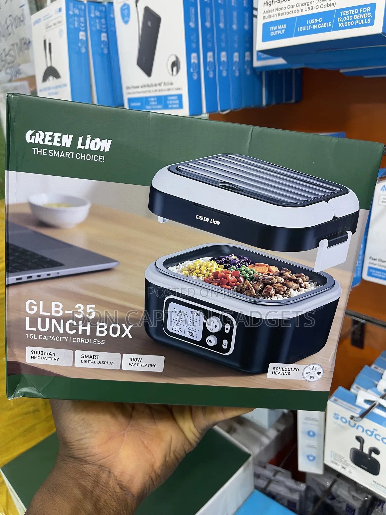Green Lion GLB-35 Lunch Box Cordless 1.5L 9000mah 100W Fast Heating