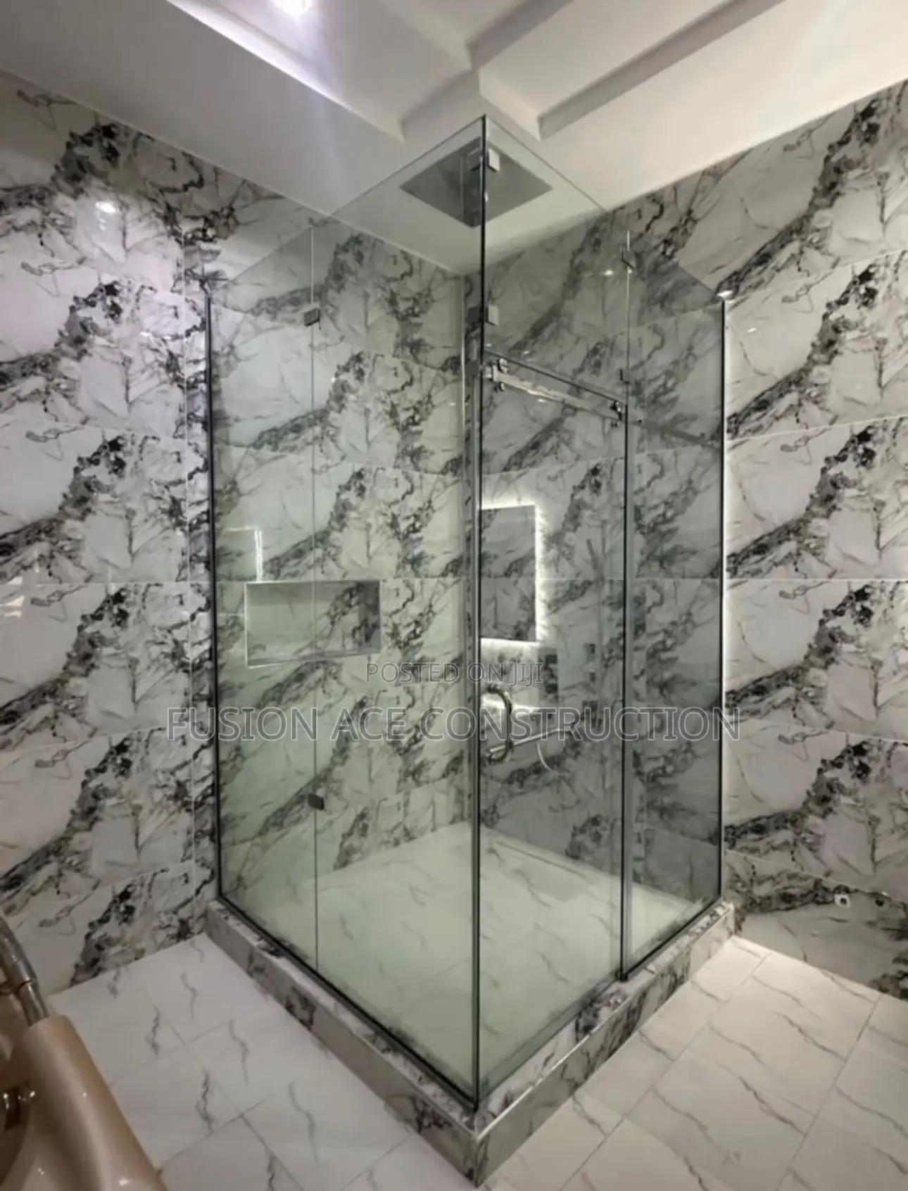 Plain Glass Cubicle Toilet / Bathroom Door