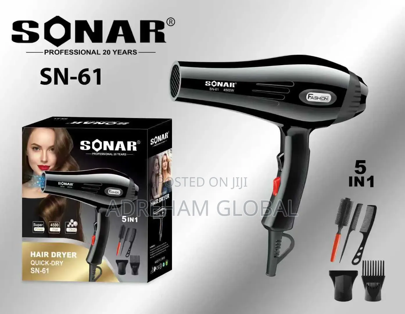 Sonar 5in1 Hair Dryer (4500 Watt)