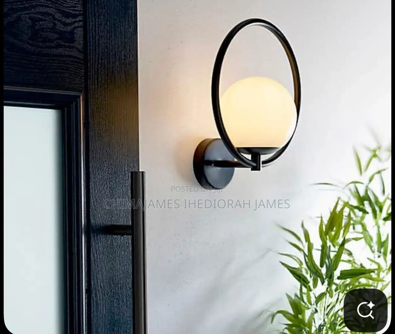 Modern Circle Led Wall Light Glass Ball Wall Lamp Living Room Bathroom