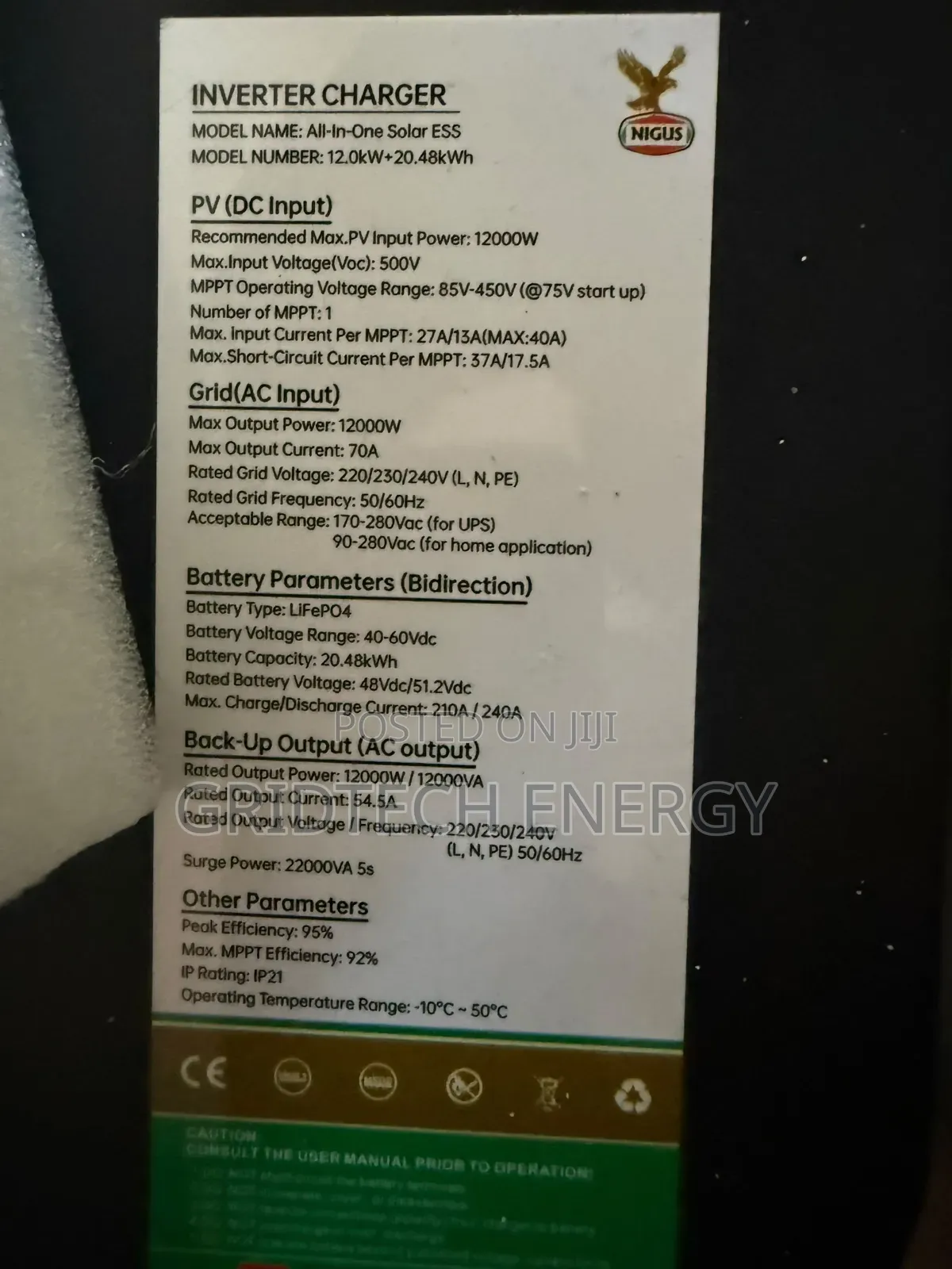 Naseni RPPT All-in-One Solar ESS 12kw/20kwh