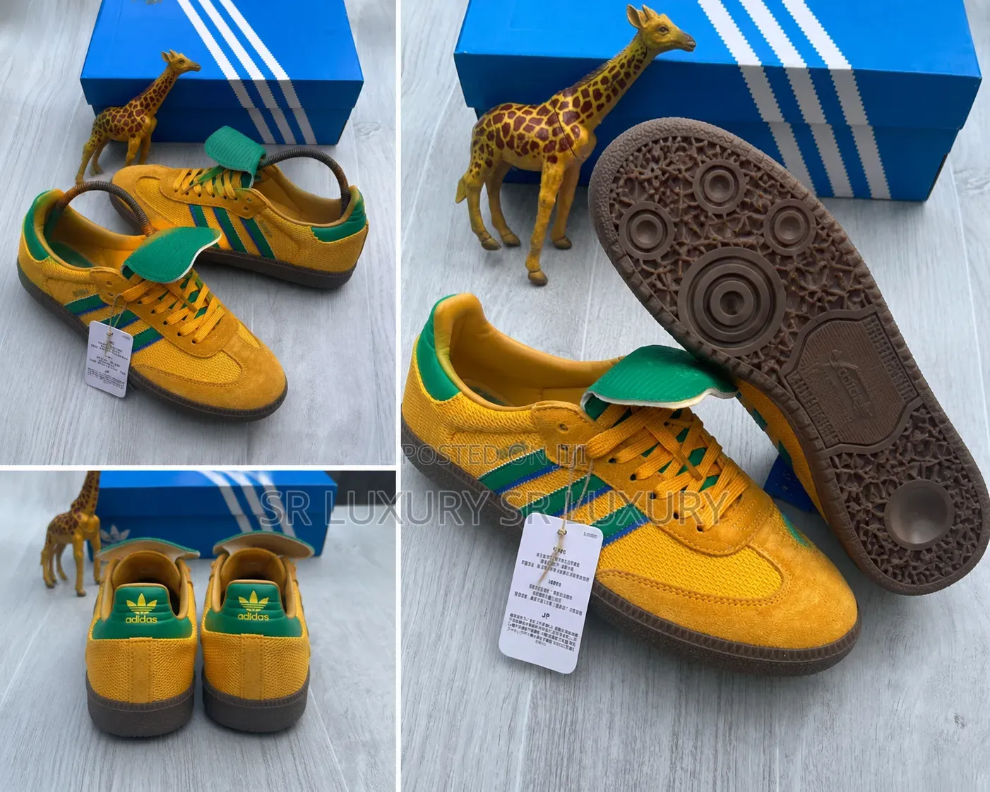 Premium Adidas Mustard Yellow Green Sneakers