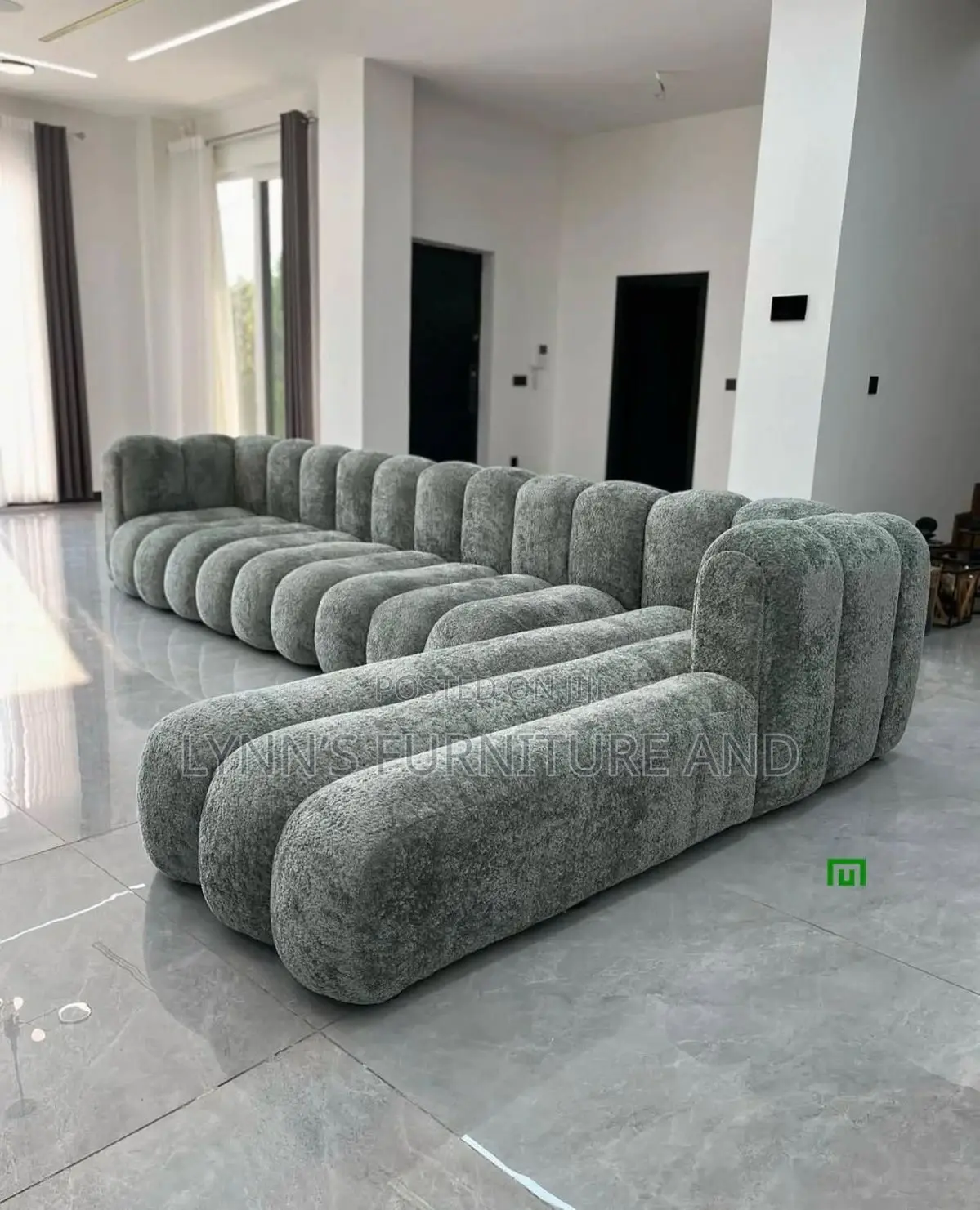 Well Padded L -Shape With Foreign Fabric and Very Good Finishing