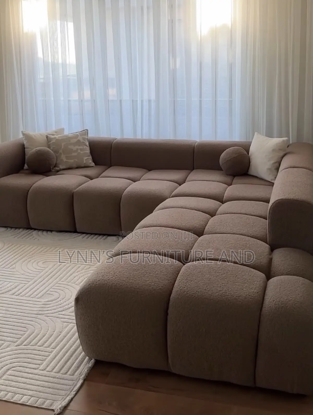 Well Padded L -Shape With Foreign Fabric and Very Good Finishing