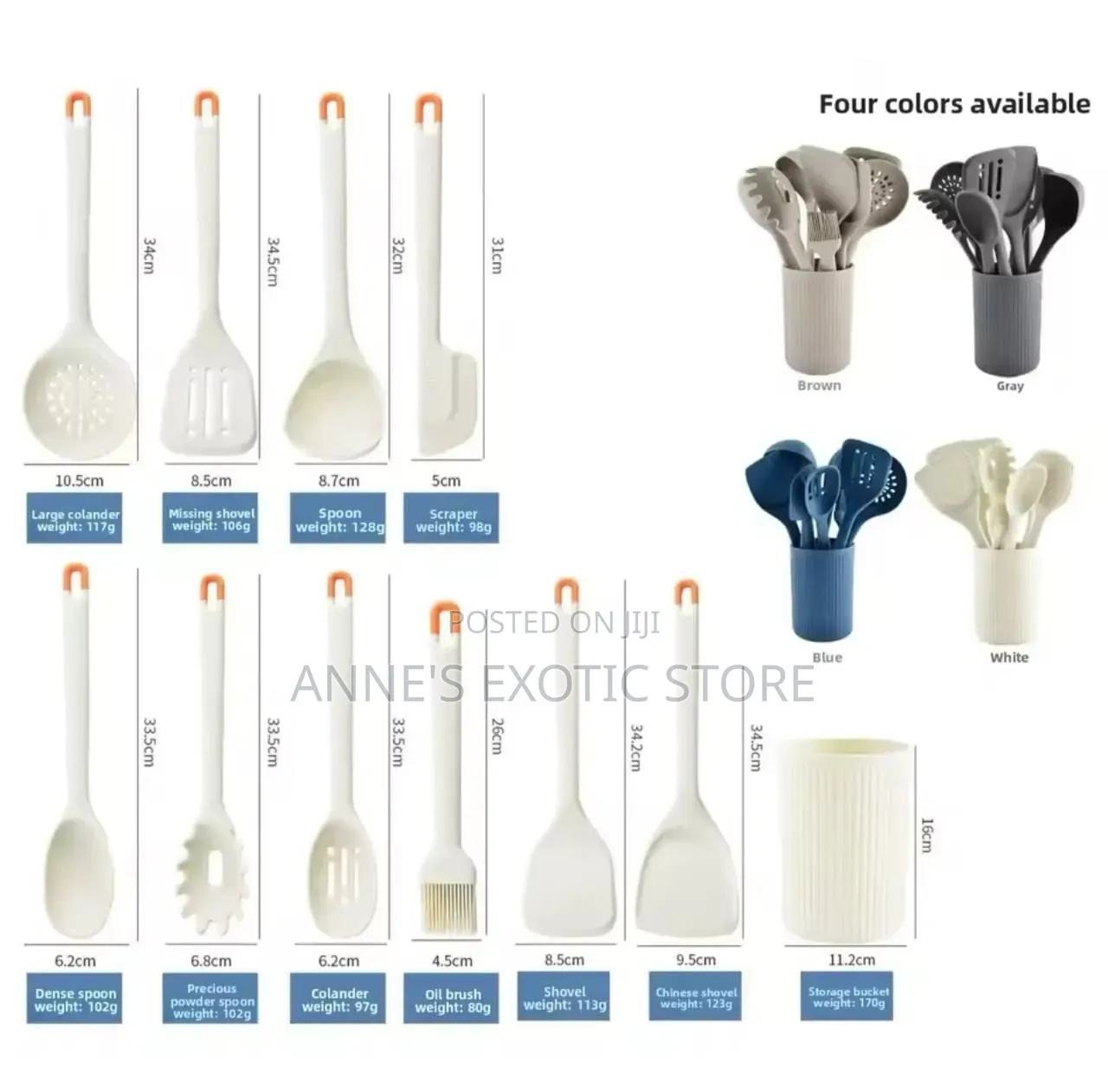 11-Piece Silicone Kitchen Utensils Set With Holder