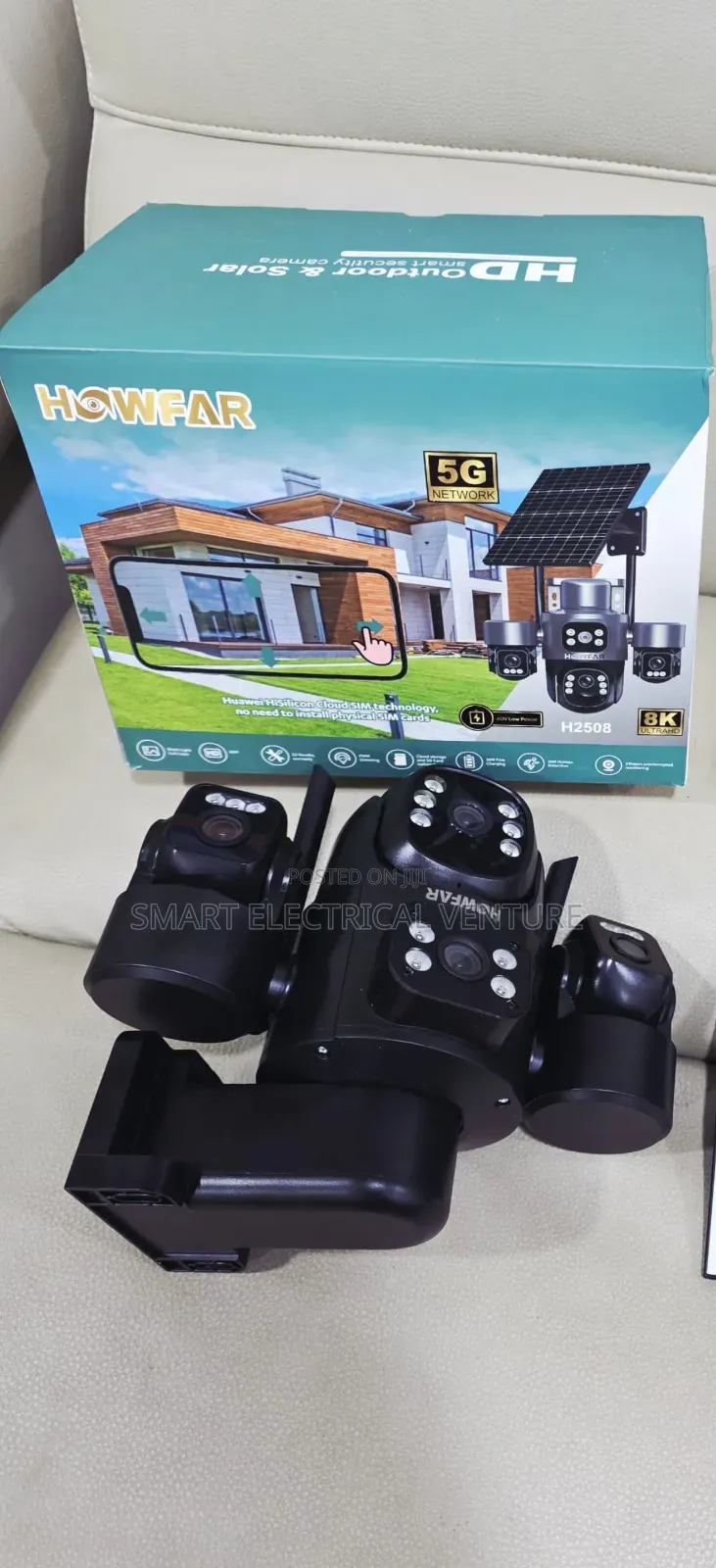 4 Lens Howfar Aov Solar CCTV Camera