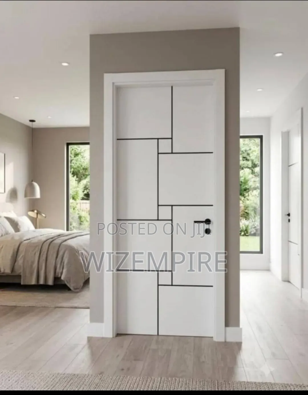 HDF Hard Wooden Doors for Rooms Available