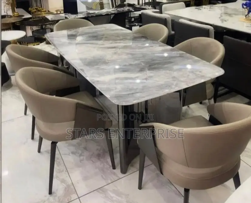 6 Seater Marble Top Dining.