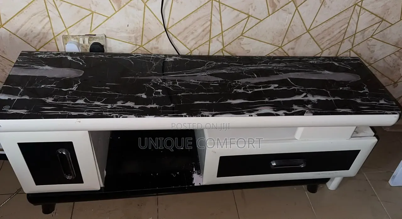 Imported Executive Adjustable Marble Top TV Stand