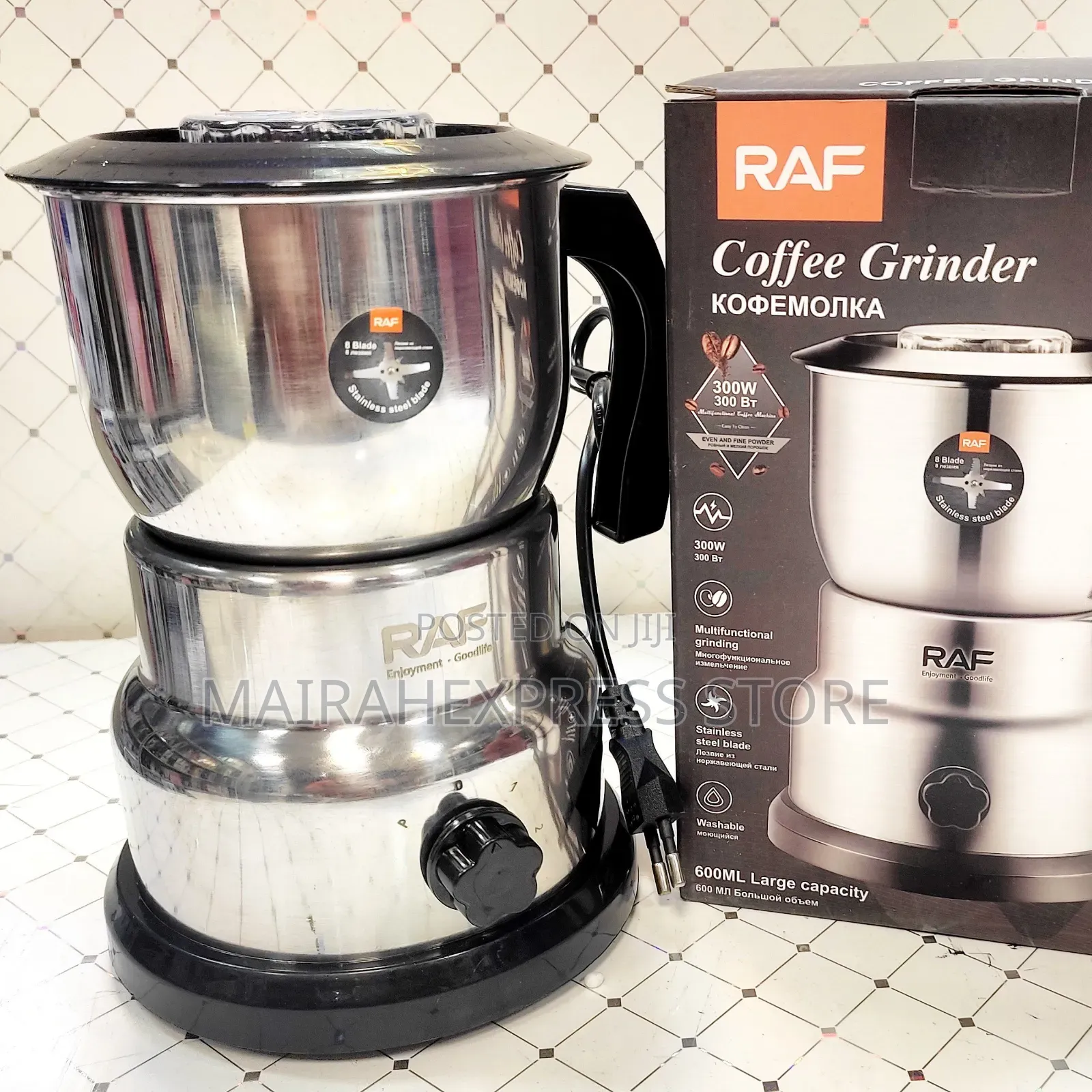 Raf Electric Coffee and Spice Grinder 2st7