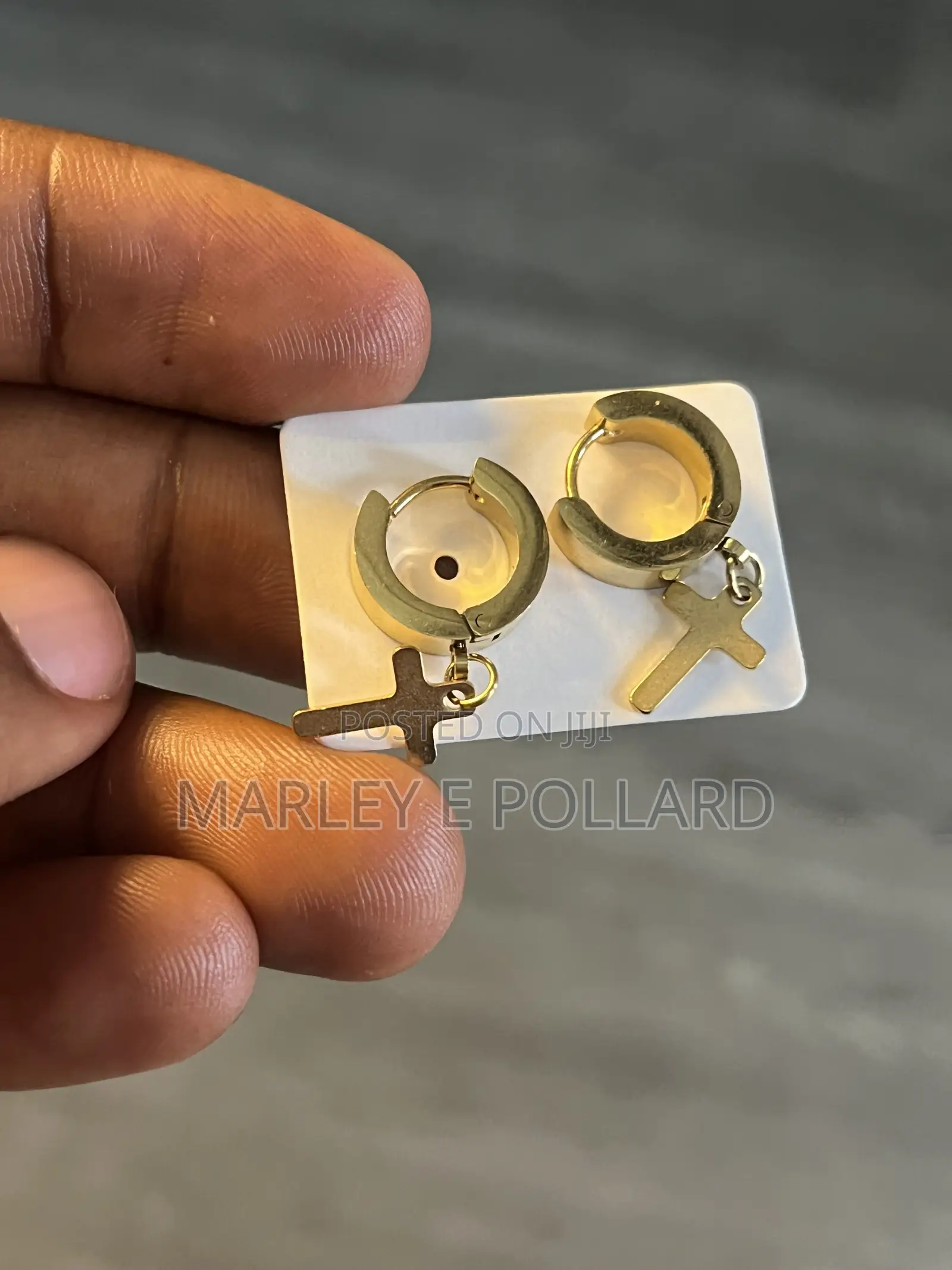 High Quality Steal Cross Y2k Earrings