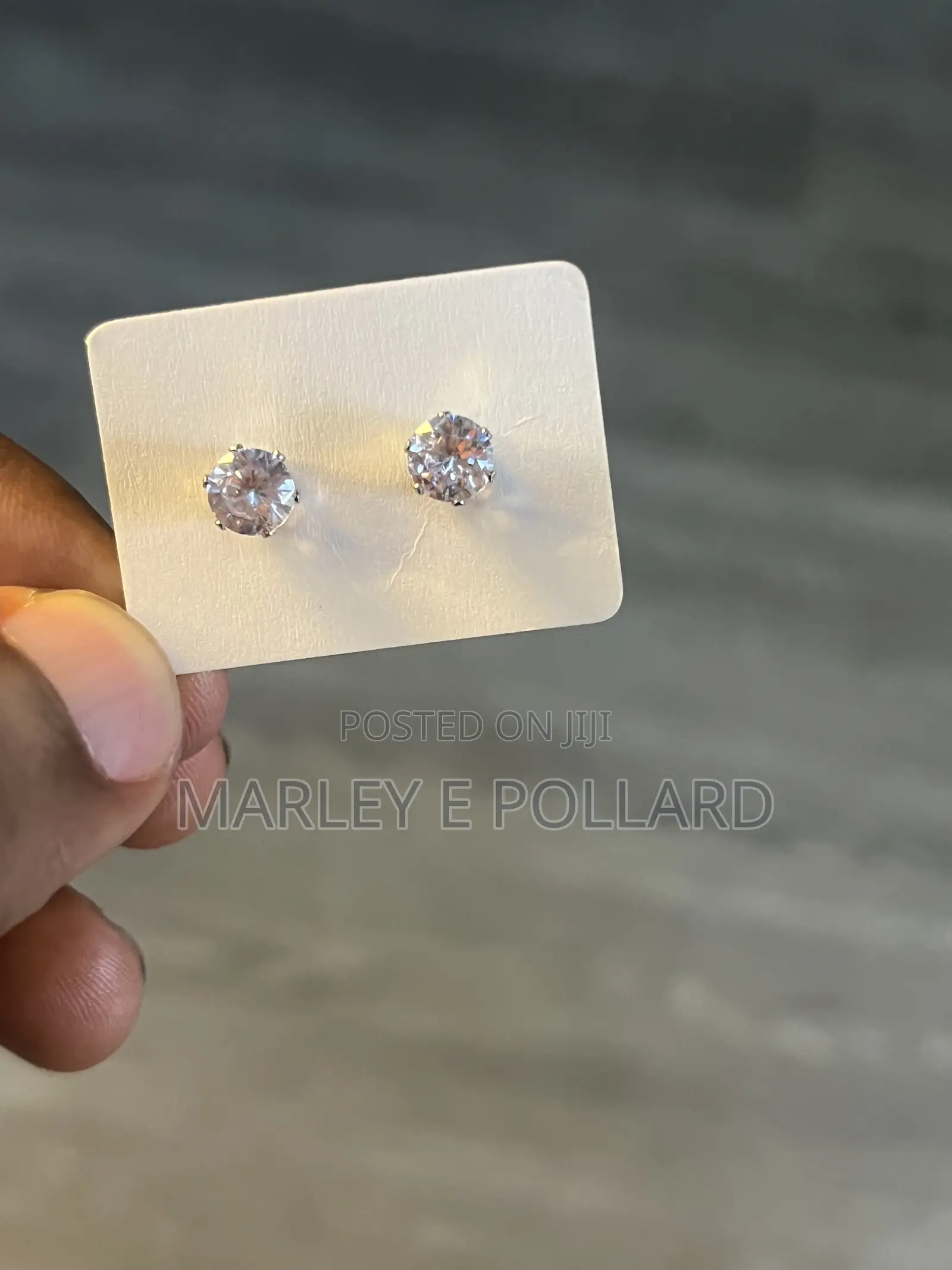 Gold Silver Synthetic Diamond Stimulant Party Square Round Earrings