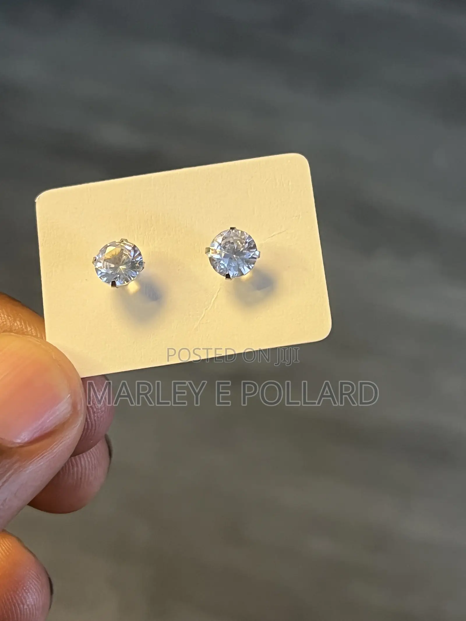 Gold Silver Synthetic Diamond Stimulant Party Square Round Earrings