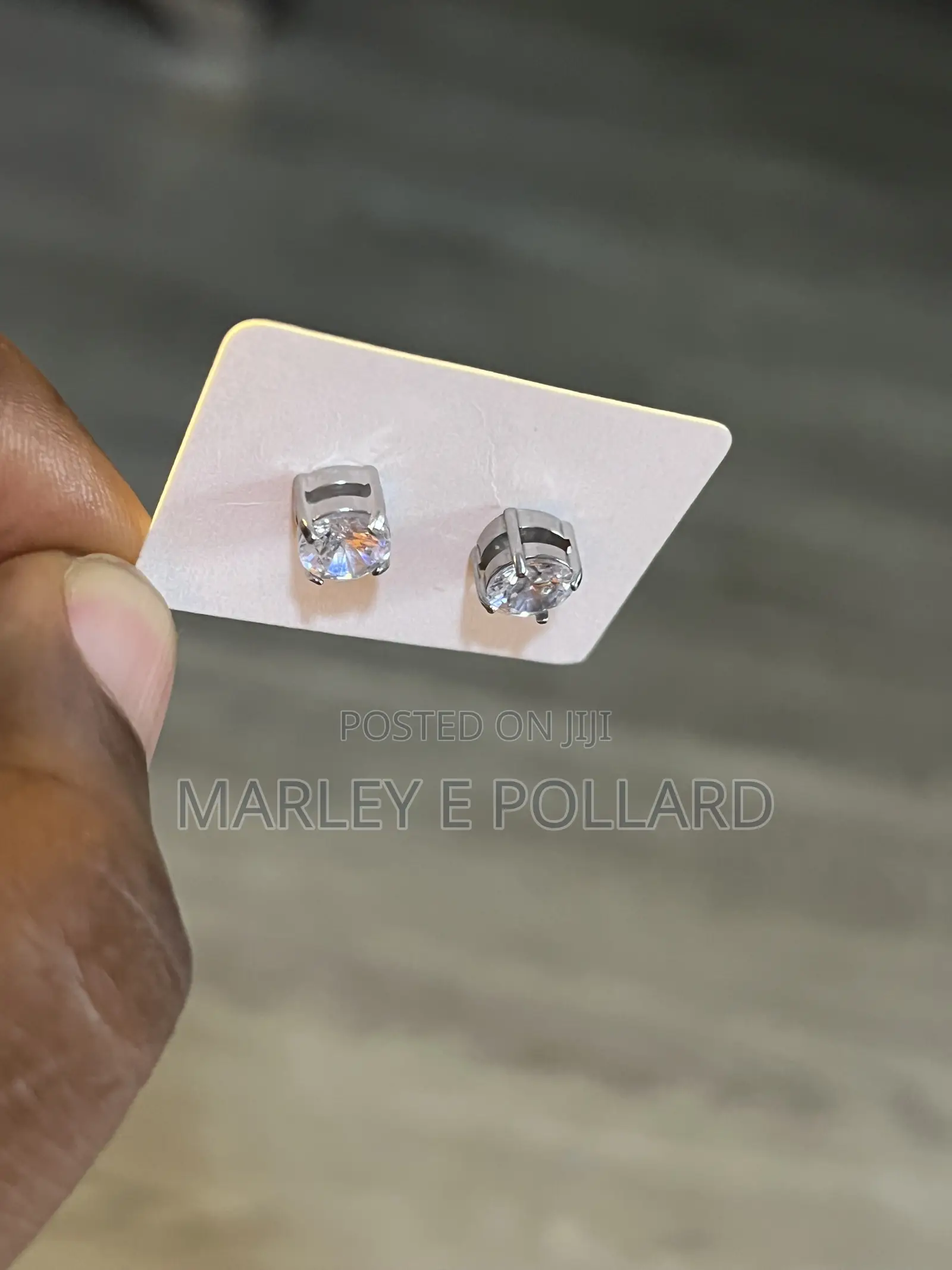 Gold Silver Synthetic Diamond Stimulant Party Square Round Earrings